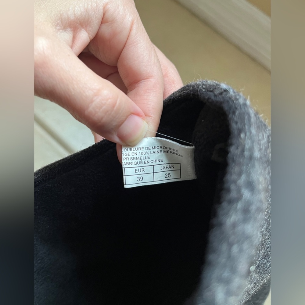 Emu Australia Hamilton Hi Gray Merino Wool Tall Boots W8 M7 - Picture 10 of 11